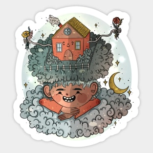 Cloudy Sticker